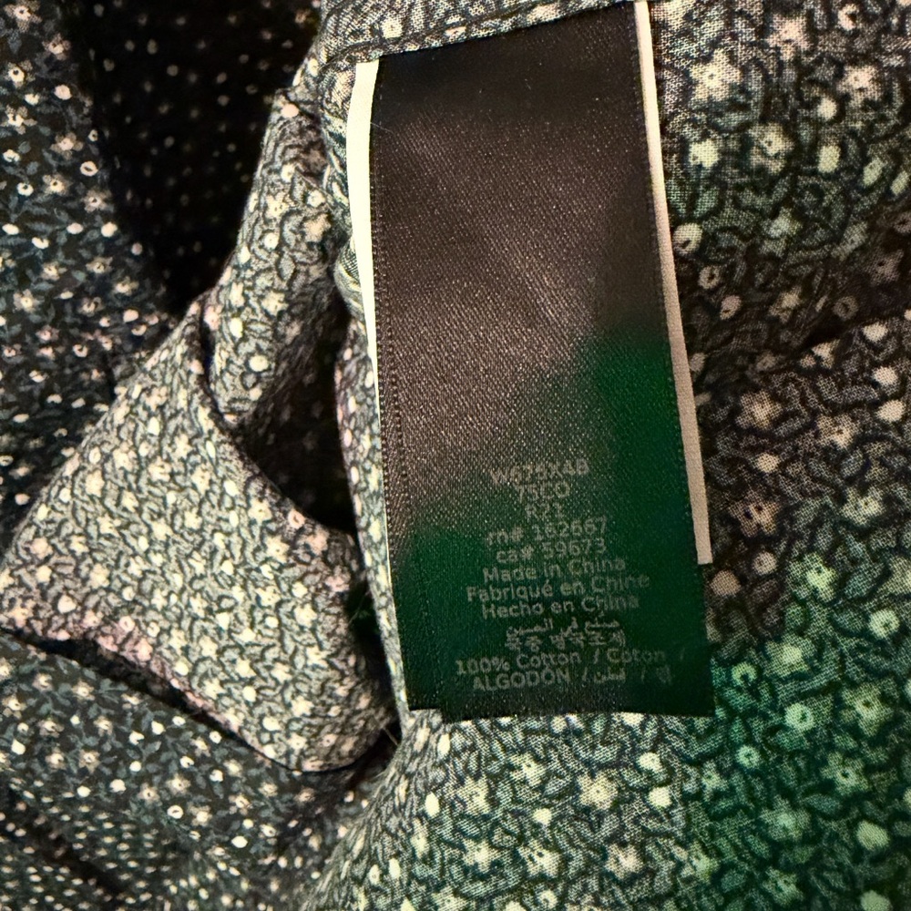 John Varvatos Dark Green Patterned Button-Down Sh… - image 4